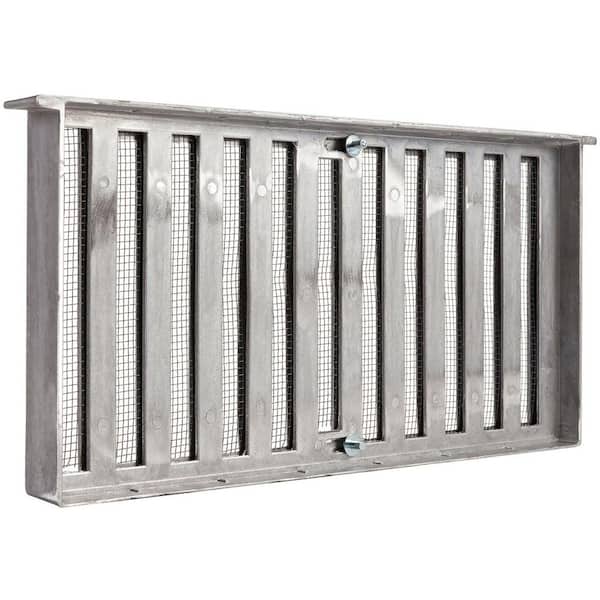 Master Flow 16 in. x 8 in. Die-Cast Aluminum Grate Style Foundation Vent in Mill