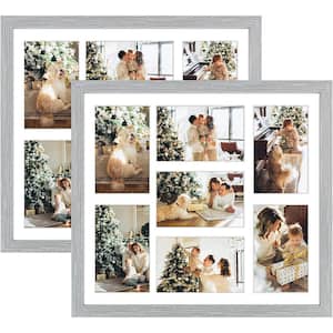 13.5 in. x 17.5 in. Grey Wood Picture Frame (Set of 2)
