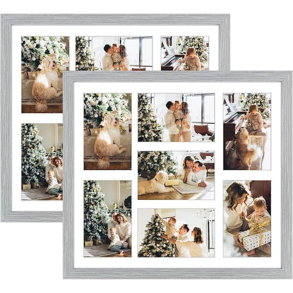 Cubilan 13.5 in. x 17.5 in. Grey Wood Picture Frame (Set of 2) M14901