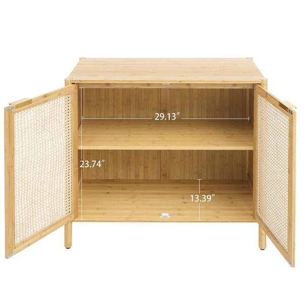 Magic Home 31.5 in. Rope Woven 4-Drawers Storage Dresser Accent Cabinet  with Rattan Door for Bedroom Living Dining Room Hallway CS-W46119735 - The  Home Depot