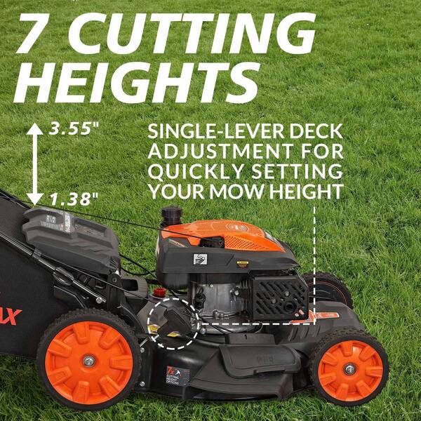 YARDMAX 22 in. 201 cc SELECT PACE 6 Speed CVT High Wheel FWD 3-in-1 Gas Walk Behind Self Propelled Lawn Mower