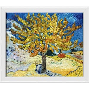 The Mulberry Tree by Vincent Van Gogh Galerie White Framed Nature Oil Painting Art Print 24 in. x 28 in.