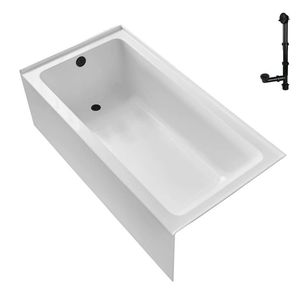 GA-302-6-ORB 66 in. x 32 in. Acrylic Left-Hand Drain Alcove Bathtub in Glossy White, Drain in Matte Oil Rubbed Bronze price history on PriceWatchPro