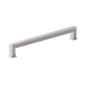 Torcello Collection 12 5/8 in. (320 mm) Beaded Brushed Nickel Transitional Rectangular Cabinet Bar Pull