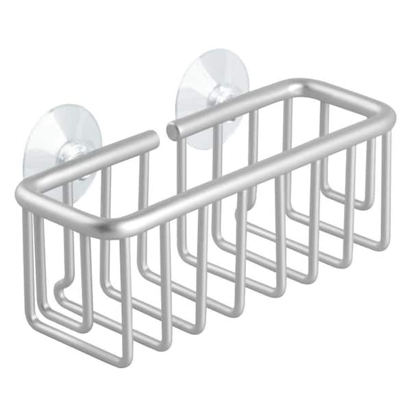 interDesign Metro Aluminum Suction Sink Center in Silver
