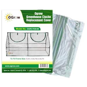 Machrus Ogrow Premium Greenhouse Replacement Cover for Greenhouse Cloche  Clear  Fits Frame 71 in.Lx36 in.Wx36 in.H