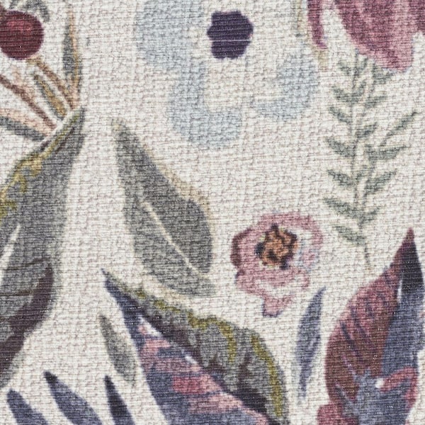 3 ft. x 5 ft. Pink and Ivory Floral Power Loom Washable Non Skid Area Rug