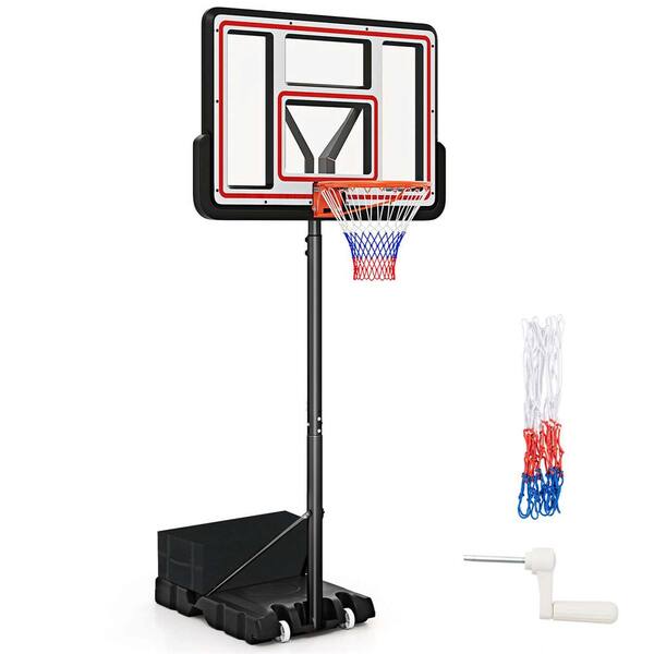 7.4 ft. -10 ft. Basketball Hoop Outdoor System with 44 in. Shatterproof PC Backboard