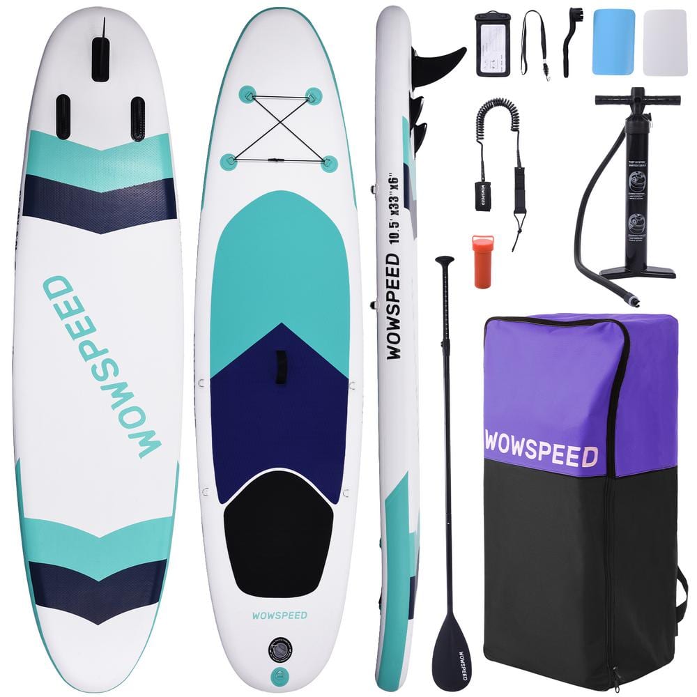 10.5 ft. PVC Inflatable Stand-Up Air Slurry Board Water Surfing Skateboard