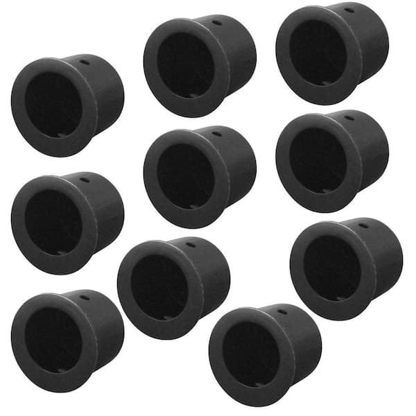 EPIX Round 1 in. Dia Graphite Black Stainless Steel Round Edge Pull (10-Pack)