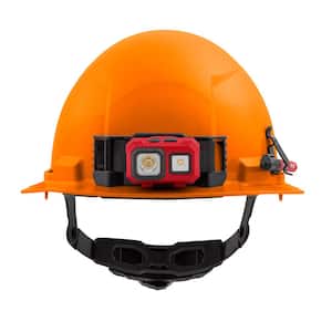 BOLT Orange Type 1 Class E Front Brim Non-Vented Hard Hat with 6-Point Ratcheting Suspension (10-Pack)