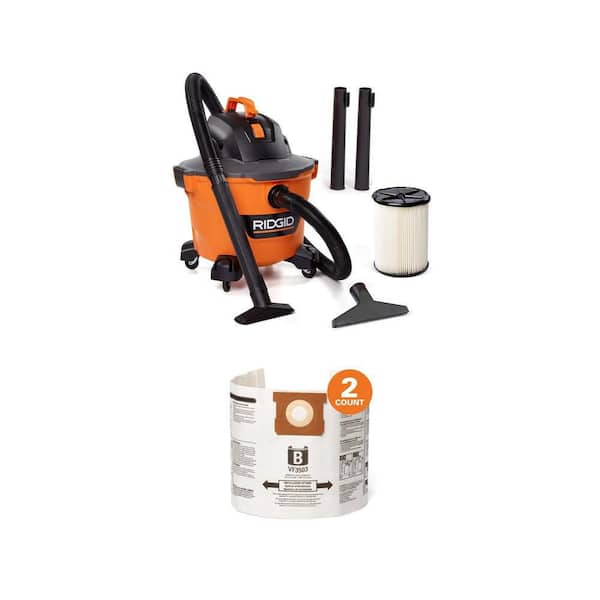 9 Gal. 4.25 Peak HP NXT Shop Vacuum HD0900 Wet Dry Vac with General Debris Filter, Dust Bags, Hose and Attachments