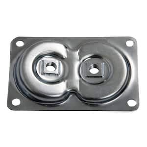 Dual Top Plate with 78° Flare - 3.6875 in. x 2.375 in. - Steel Mounting Hardware - Furniture Leg Easy Installation