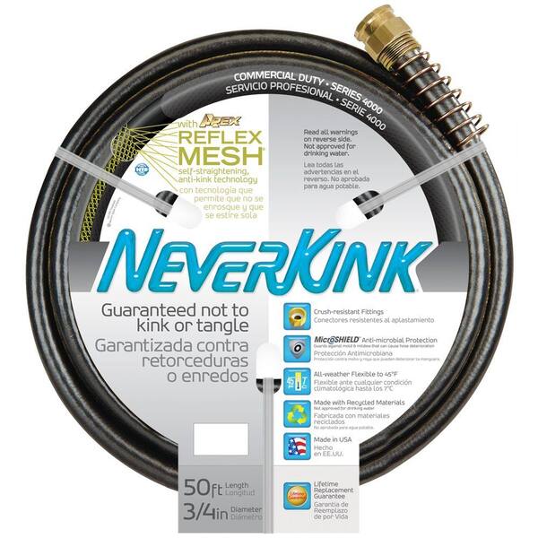 Neverkink 3/4 in. x 50 ft. Commercial Duty Water Hose-DISCONTINUED