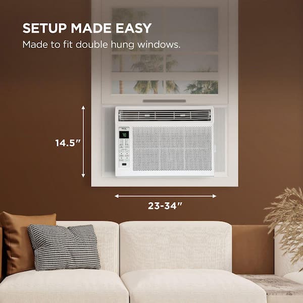 6,000 BTU (DOE) Window Air Conditioner Cools 250 sq. ft. with Remote in White