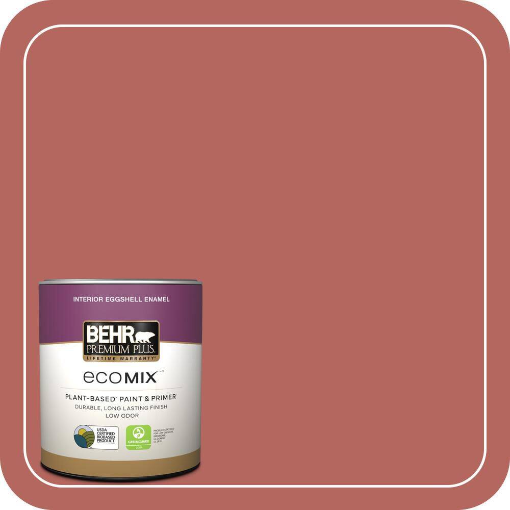 1 qt. #180D-6 Mineral Red Eggshell Enamel EcoMix Plant-Based Interior Paint & Primer price history on PriceWatchPro
