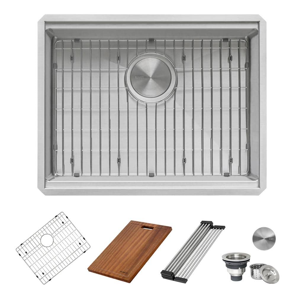 Ruvati 24-Inch Stainless Steel Workstation Kitchen Sink with Accessories