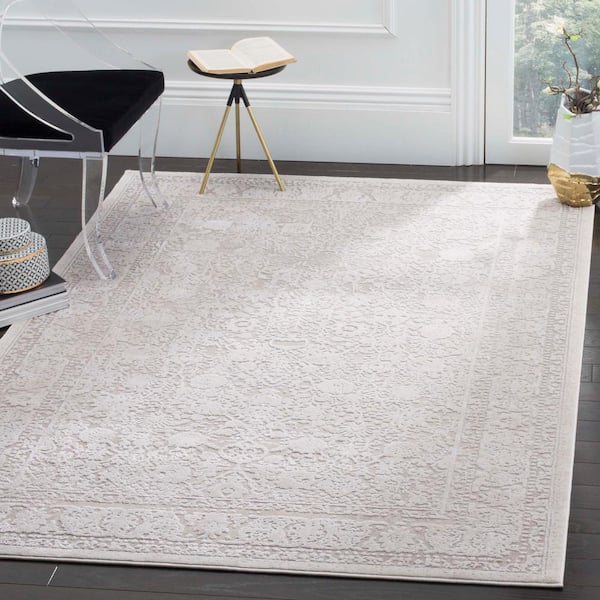Reflection Beige/Cream Doormat 3 ft. x 5 ft. Border Distressed Area Rug