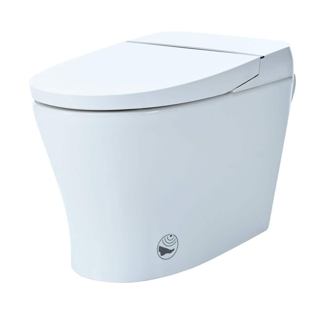 Virubi Elongated Smart Toilet Bidet 1/1.28 GPF Dual Flush Toilet in