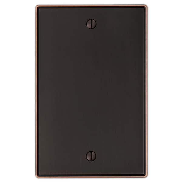 AMERELLE Ansley 1 Gang Blank Metal Wall Plate - Aged Bronze