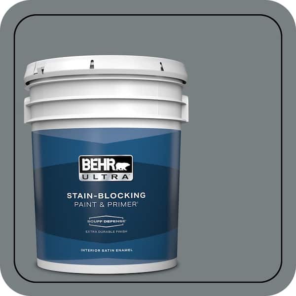 BEHR ULTRA 5 gal. #N450-5 Intergalactic Extra Durable Satin Enamel Interior Paint & Primer