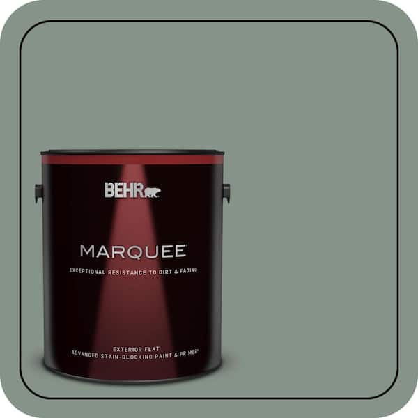 BEHR MARQUEE 1 gal. #460F-4 Wethersfield Moss Flat Exterior Paint & Primer