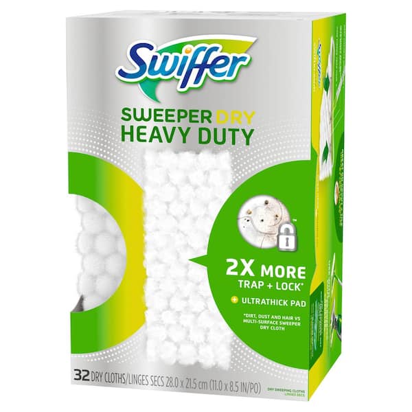 Swiffer Sweeper Heavy-Duty Dry Sweeping Cloth Refill Pads Unscented (32-Count)  003700077198 - The Home Depot
