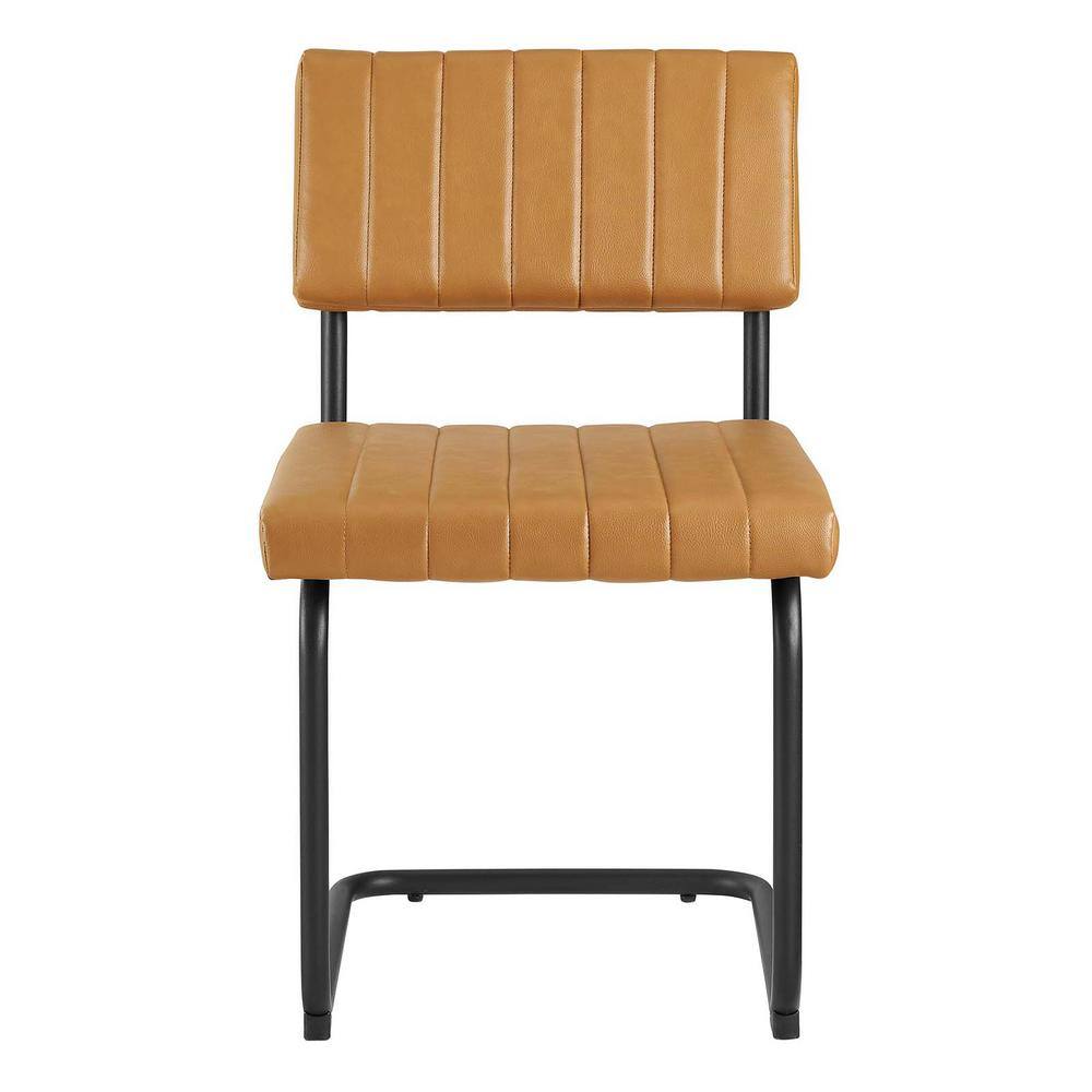 Taupe Boucle Upholstered Side Chair with Black Metal Frame