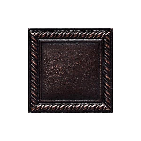 Daltile Ion Metals Oil Rubbed Bronze 2 in. x 2 in. Composite of Metal Ceramic and Polymer Rope Accent Tile