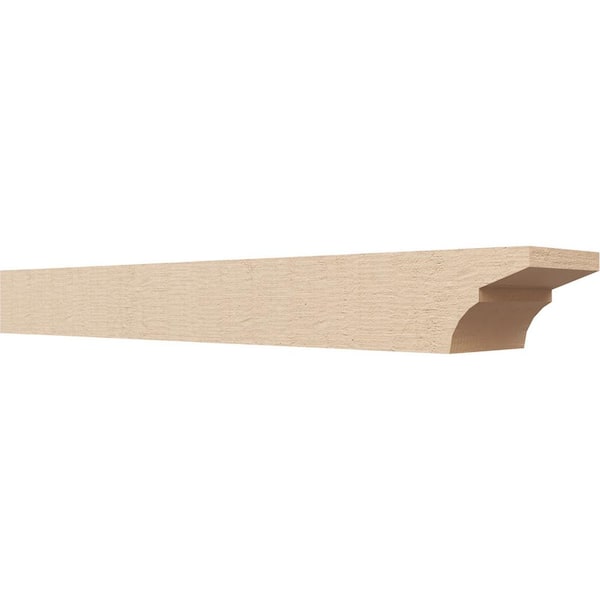Ekena Millwork 6-in. x 4-in. x 36-in. Monterey Woodgrain, Primed Tan Timberthane Polyurethane Rafter Tail Brace