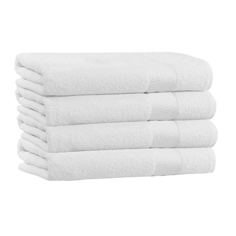 12 Pack Economy 100% Cotton Bath towels 24X48 White for Hotel
