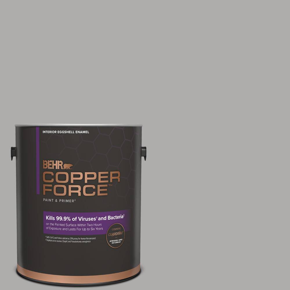 COPPER FORCE 1 gal. N5203 Flannel Gray Eggshell Enamel Virucidal and