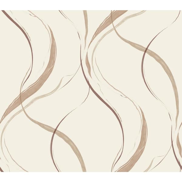 York Wallcoverings Ink Flow Baked Clay Wallpaper Roll