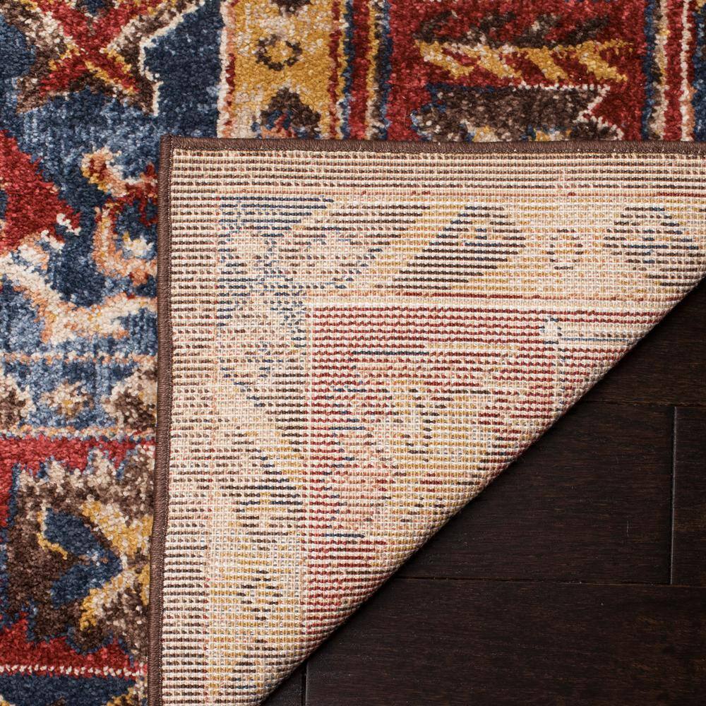 Bijar 8' x 10' Blue and Brown Floral Wool Area Rug