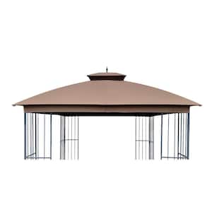 Canopy Top for 10 ft. x 10 ft. Brown Metal Square Semi- Gazebo Model #TPGAZ9116/#TPGAZ9116A/#TPGAZ9116B (Top Only) (Tan)
