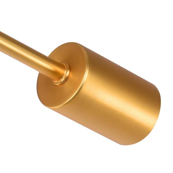 Cedernut 40 in. 10-Light Gold Dimmable Linear Semi- Flush Mount Sputnik Ceiling Light Vintage Mid-Centuries Chandelier