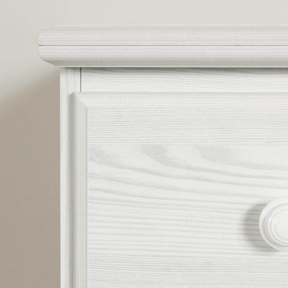 White Pine 1-Drawer Nightstand with Open Shelf