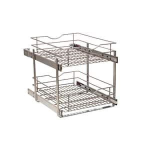 17 in. Double Tier Wire Soft-Close Pullout Baskets