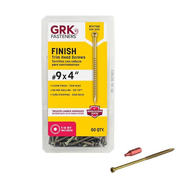 #9 x 4 in. Star Drive Trim Finishing Head Screw (50-per Pack)