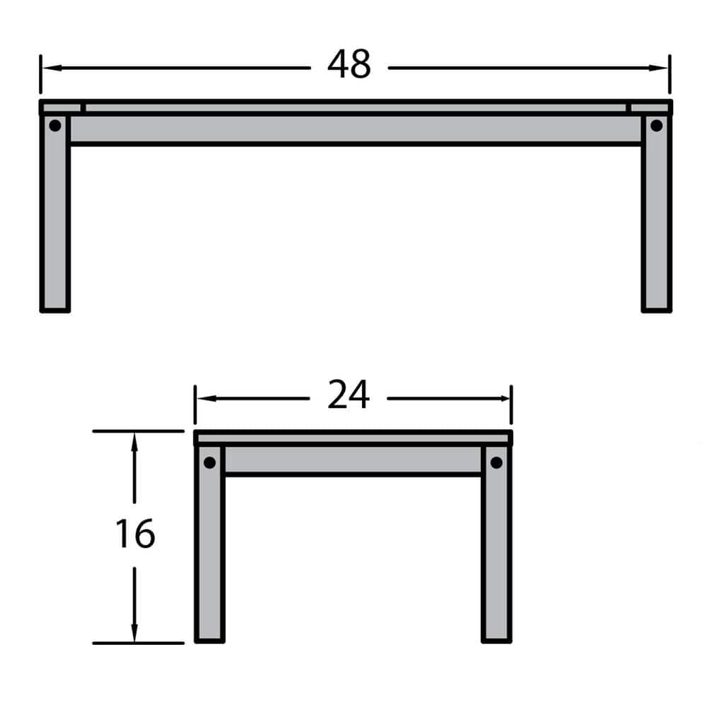 Coastal Teak Rectangular Synthetic Wood Outdoor Coffee Table