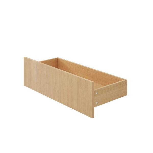 FUFU&GAGA Yellow Wood Grain 2-Drawer 27.6 in. W Bedroom Nightstand