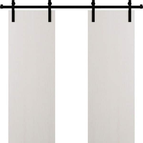 3011 84 in. x 80 in. Sold Core Ash Franko Color Wood Sliding Barn Door with Hardware Kit