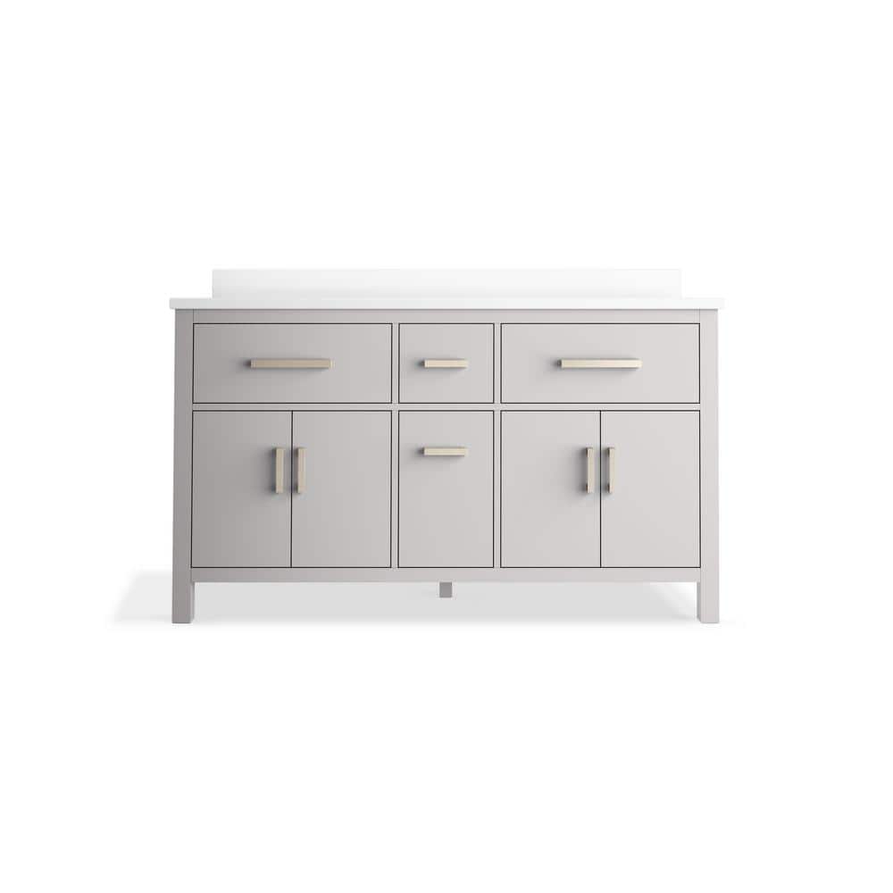 Kresla 60" Atmos Grey Double Vanity with Quartz Top
