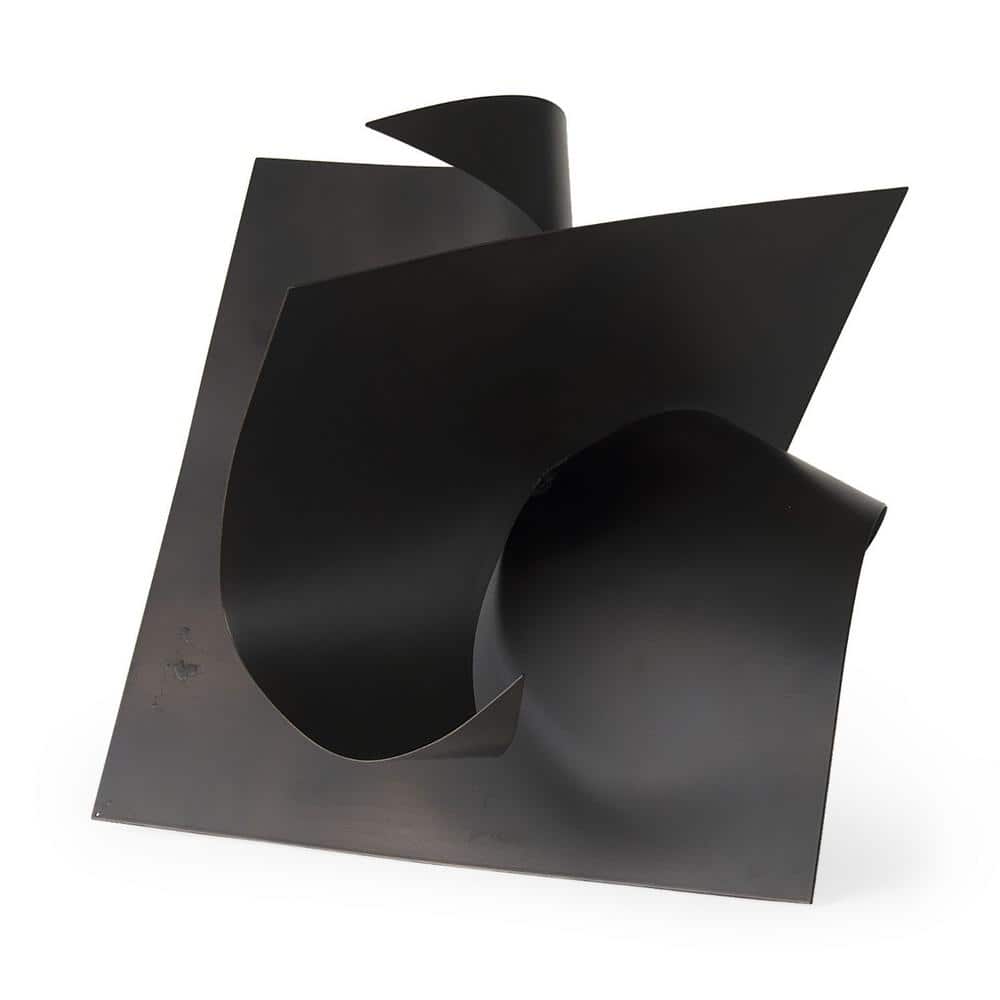 18" Black Metal Contemporary Abstract Sculpture