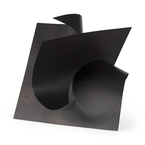 HomeRoots 18 in. Black Contempo Antiqued Black Abstract Sculpture
