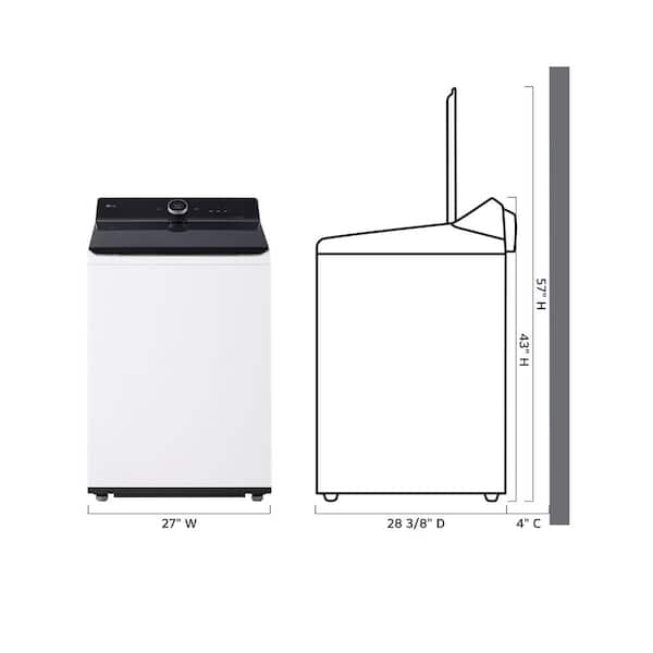 5.5 cu. ft. Top Load Washer in White with EasyUnload, AI Sensing, ezDispense, Water Faucet & LCD Digital Dial Control