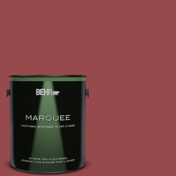 BEHR MARQUEE 1 gal. #M140-6 Circus Red Semi-Gloss Enamel Exterior Paint & Primer