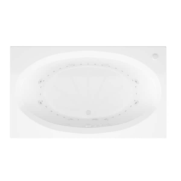 Imperial 7 ft. Rectangular Drop-in Whirlpool and Air Bath Tub in White