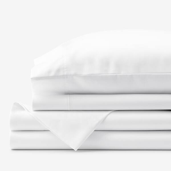 The Company Store Legends Hotel White Supima Cotton Wrinkle-Free Sateen California King Sheet Set