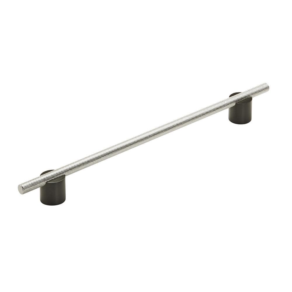 Transcendent 10-1/16 in. (256mm) Modern Matte Black/Polished Nickel Bar Cab